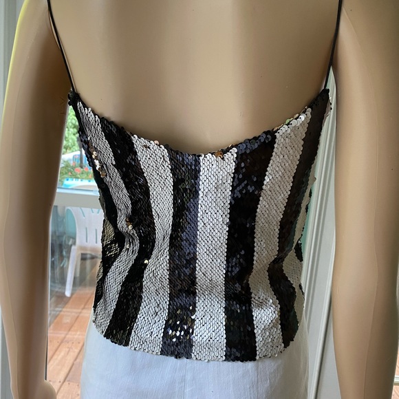 trf collection flip sequin top by zara size x small - Picture 7 of 10